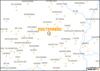 map of Rostamābād