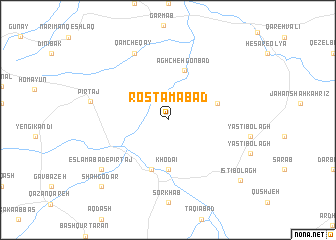 map of Rostamābād