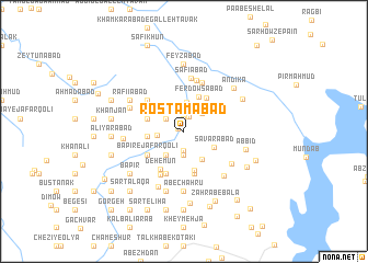 map of Rostamābād