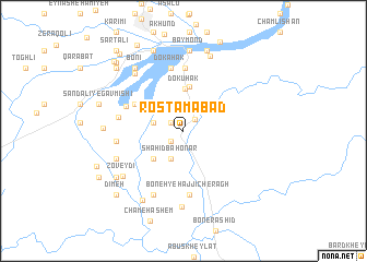 map of Rostamābād