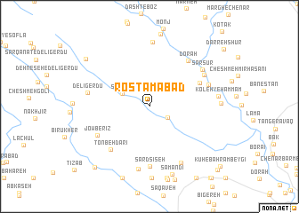 map of Rostamābād