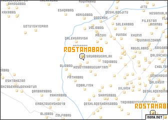 map of Rostamābād