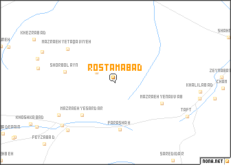 map of Rostamābād