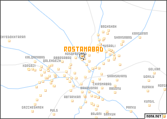 map of Rostamābād