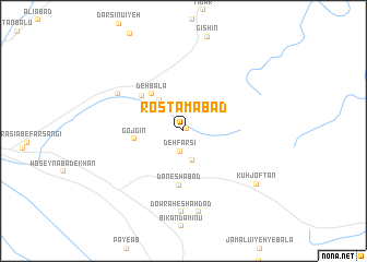 map of Rostamābād