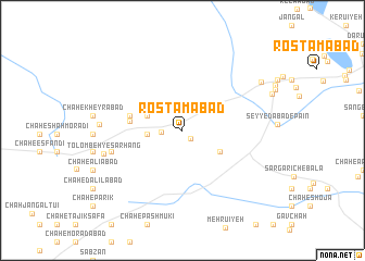 map of Rostamābād