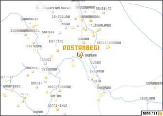 map of Rostam Begī
