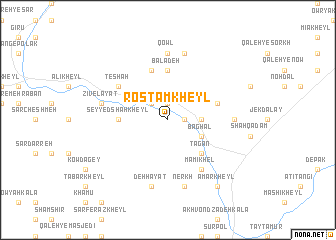 map of Rostam Kheyl