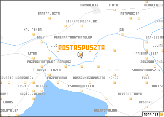 map of Rostáspuszta