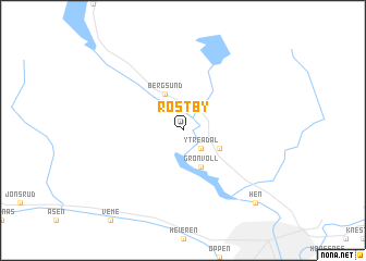 map of Røstby