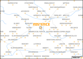 map of Rostěnice