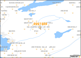 map of Röstorp