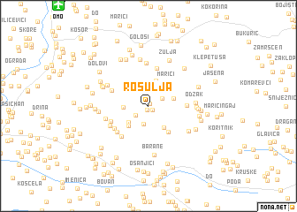 map of Rosulja