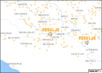 map of Rosulje
