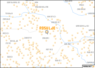 map of Rosulje