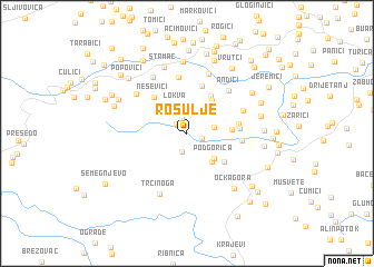 map of Rosulje