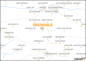 map of Roszikdůlő