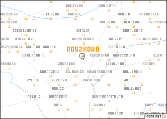 map of Roszkowo