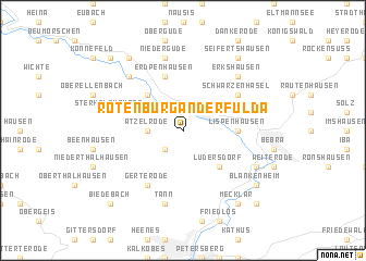 map of Rotenburg an der Fulda