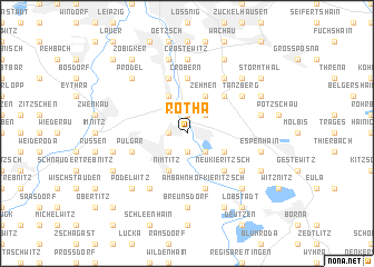 map of Rötha