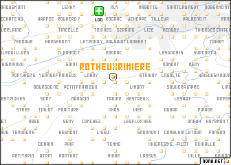 map of Rotheux-Rimière