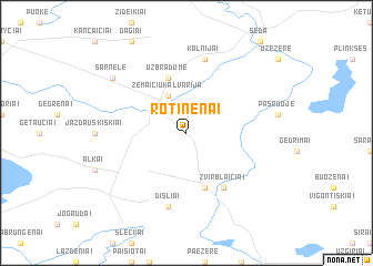 map of Rotinėnai