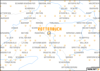 map of Rottenbuch