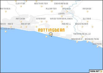 map of Rottingdean