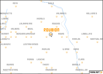 map of Roubion