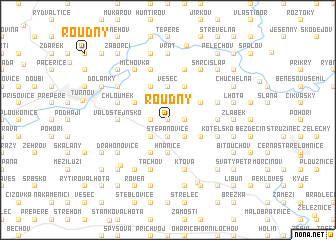 map of Roudný