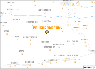 map of Rough and Ready