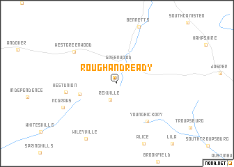 map of Rough and Ready