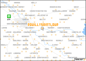 map of Rouilly-Saint-Loup