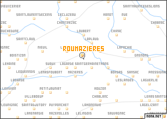 map of Roumazières