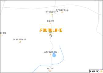 map of Round Lake