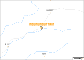 map of Round Mountain