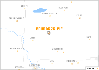 map of Round Prairie