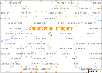 map of Rouperroux-le-Coquet