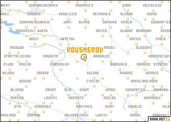 map of Rousměrov