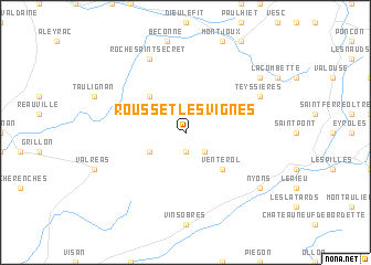 map of Rousset-les-Vignes