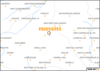 map of Roussières