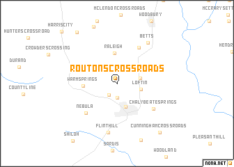 map of Routons Crossroads