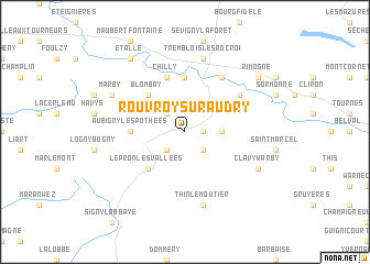 map of Rouvroy-sur-Audry