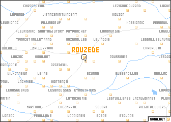 map of Rouzède