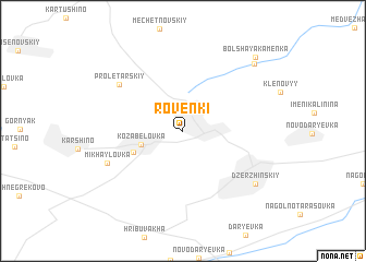 map of Rovenʼki
