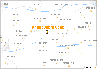 map of Rovnaya Polyana