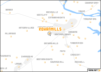 map of Rowan Mills