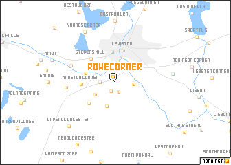 map of Rowe Corner