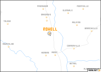 map of Rowell