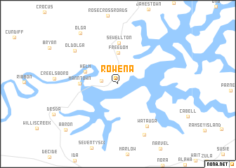 map of Rowena